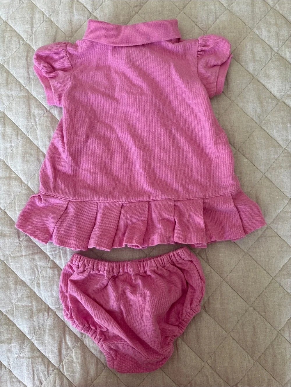 Ralph Lauren Pink Polo Top with Embroidered Detail